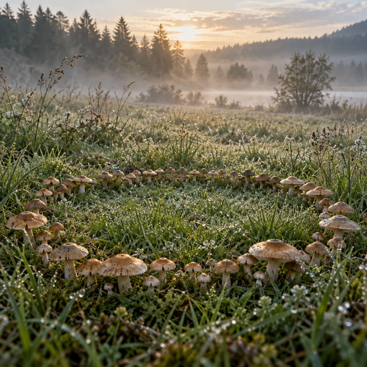 🍄 Грибы выросли ровным кругом. Кто оставил эту границу?