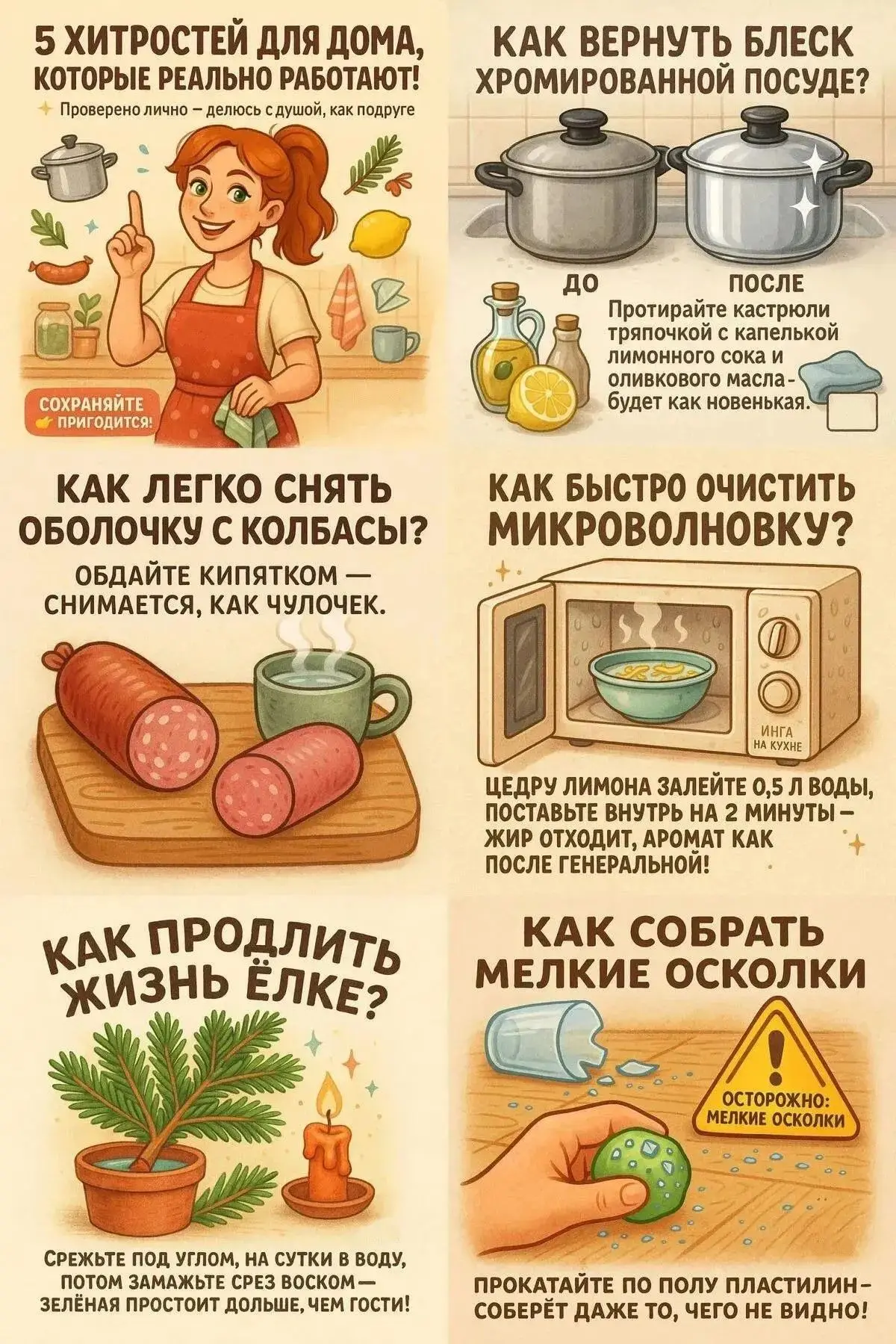 Домашние хитрости, которые могут пригодиться ✨