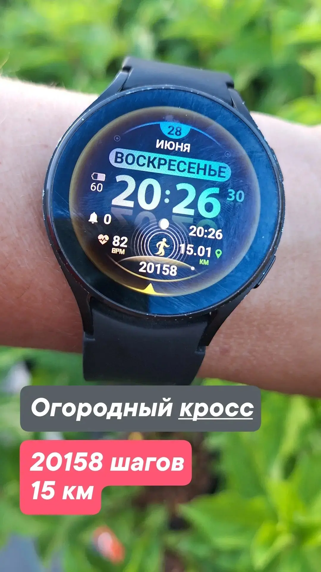 У вас так-же? 🤣 Мой результат  за сегодня 20158 шагов  по огороду.