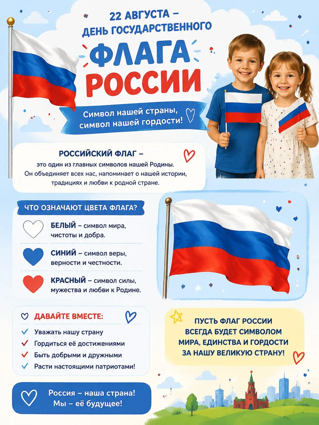 🇷🇺 Флаг России — это не просто банальное сочетание цветов. Это символ нашей истории, ...