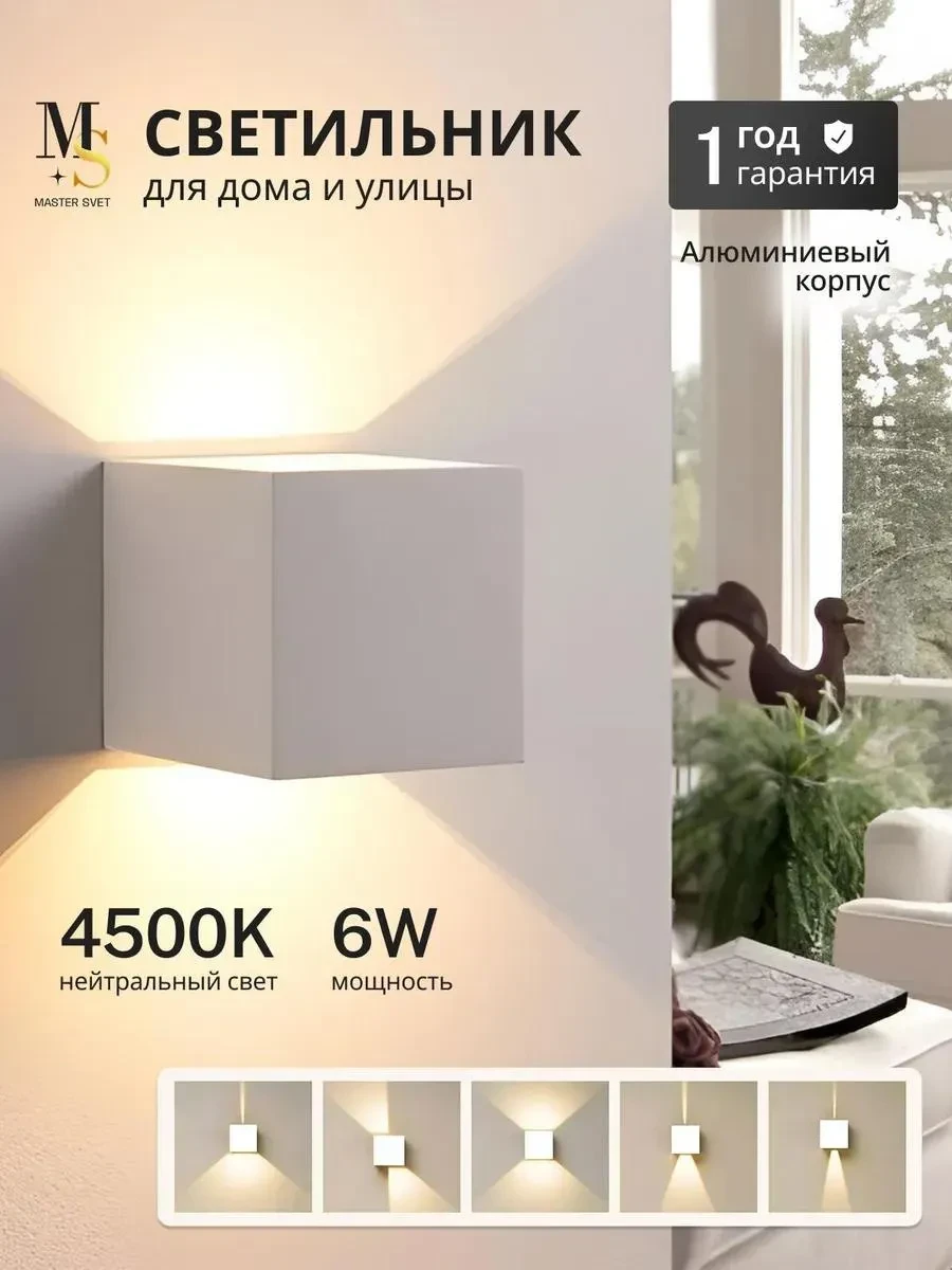 ⚡️ Светильник настенный бра ночник светодиодный в зал, MASTER SVET