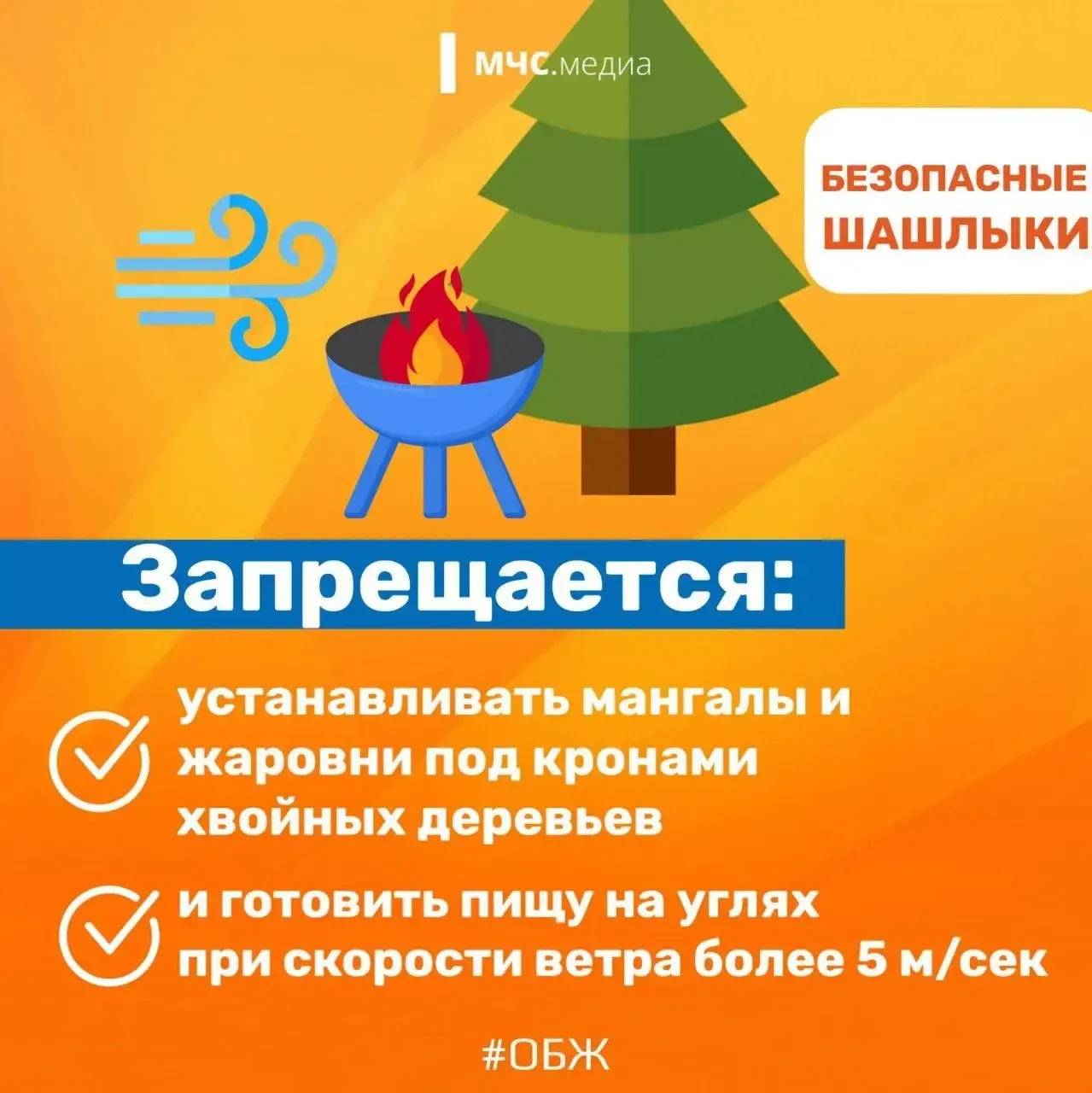 Безопасные майские выходные❗️  МЧС России напоминает, соблюдай правила безопасности! 🔹 разводите ман