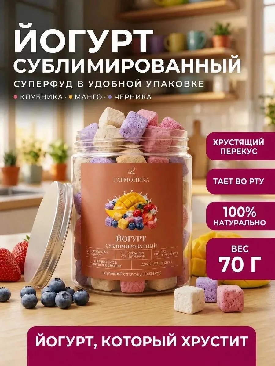 Подборка полезных вкусняшек на любой вкус 🍱 

👉 Сублимированный йогурт кубики

👉 Сублимированная 