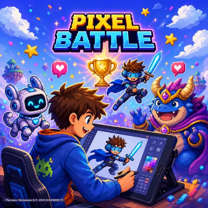 Pixel Battle для детей 6-14 лет 🎮  Если ребёнок любит Minecraft, игры, рисование или пиксельную граф