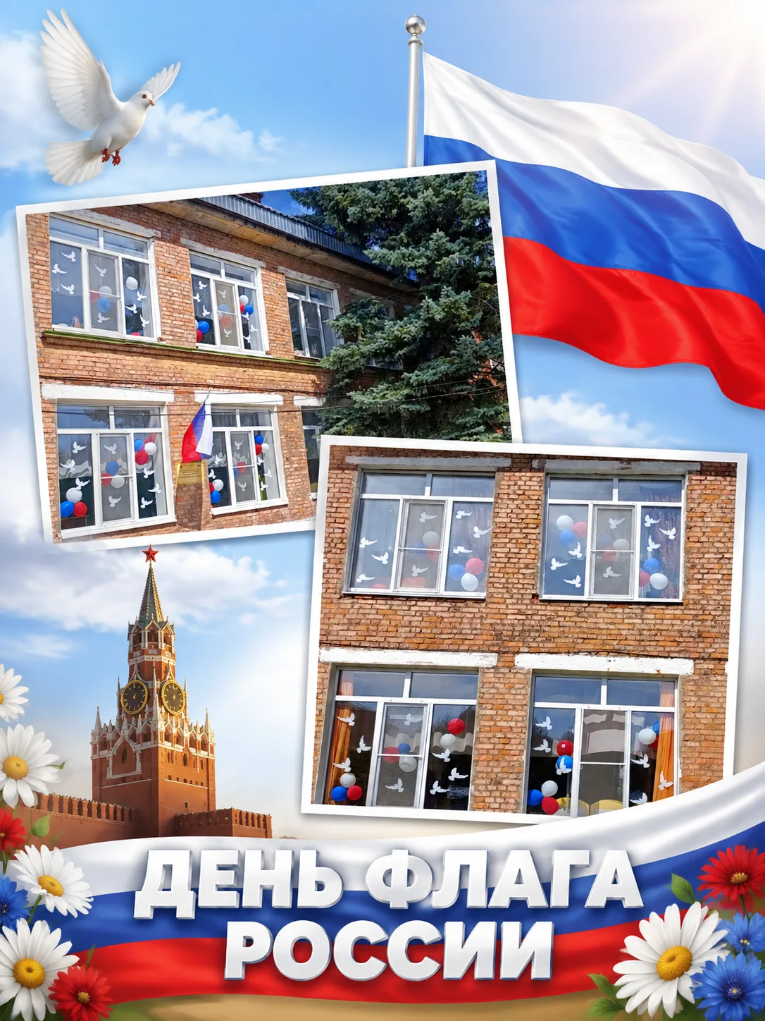 🇷🇺🤍🇷🇺 В честь Дня Государственного флага РФ группы детского сада примерили праздни...