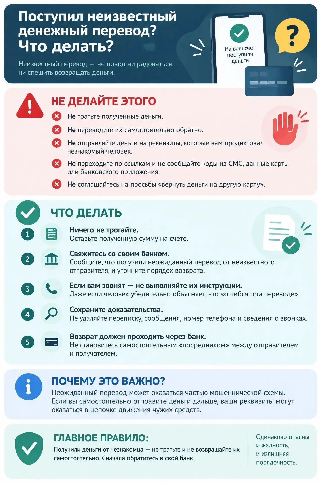 ❗Поступил неизвестный перевод? Не спеши радоваться!