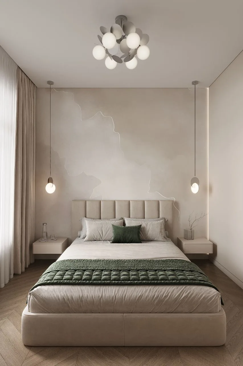 🛏 Спальня, 10 м² — здесь у нас мягкие текстуры, естественные цвета и продуманный свет ...
