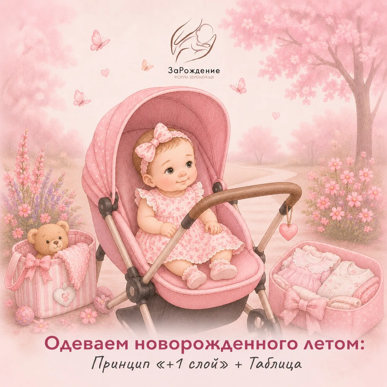 👼 Одеваем новорожденного летом: правило «+1 слой» + простая таблица