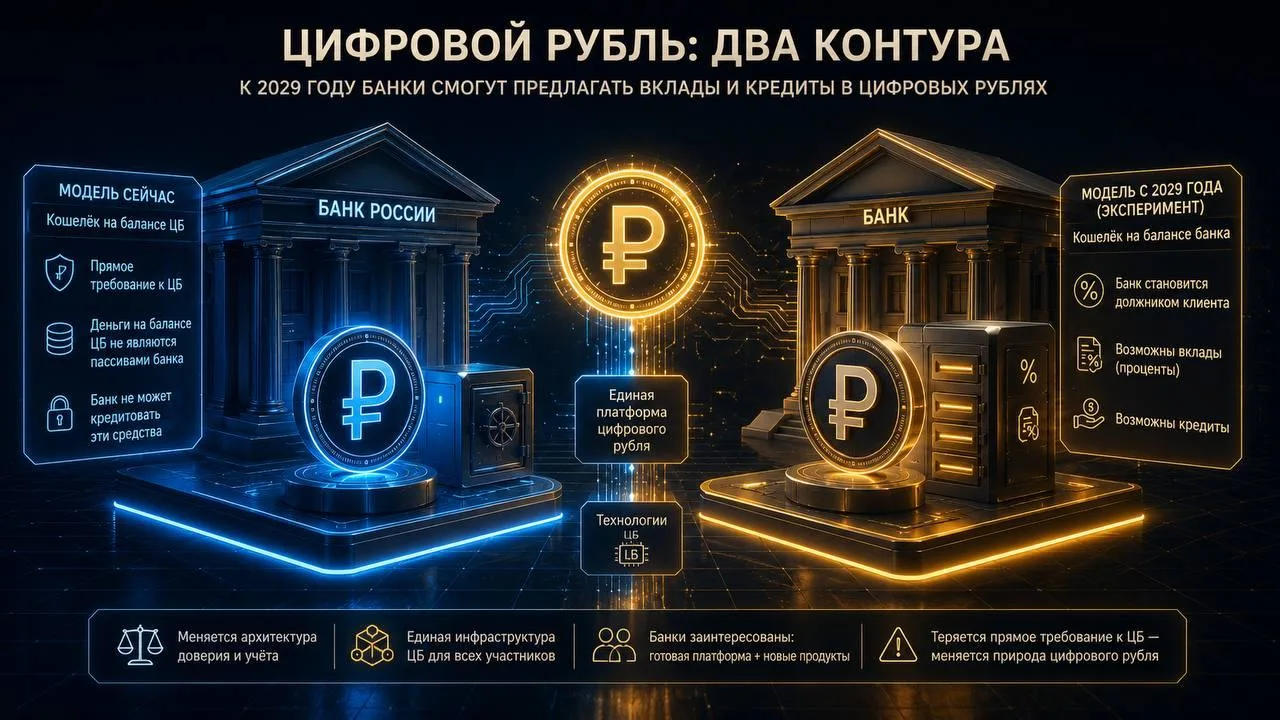 Банки могут получить собственную модель «цифрового рубля»