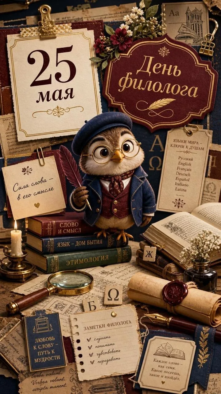 ✨ С Днём филолога! Тем, кто сплетает нити времён в одно живое слово. Кто в каждой букве...