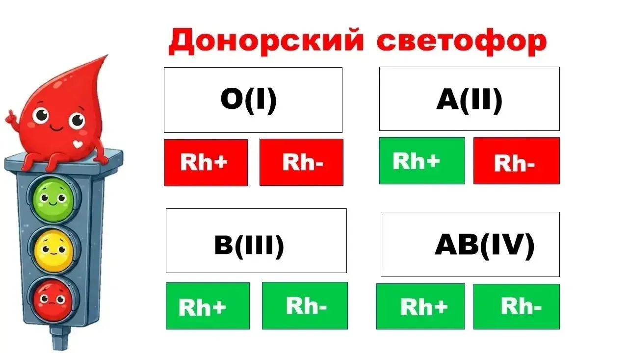 Актуальный донорский светофор на ближайшую неделю:
