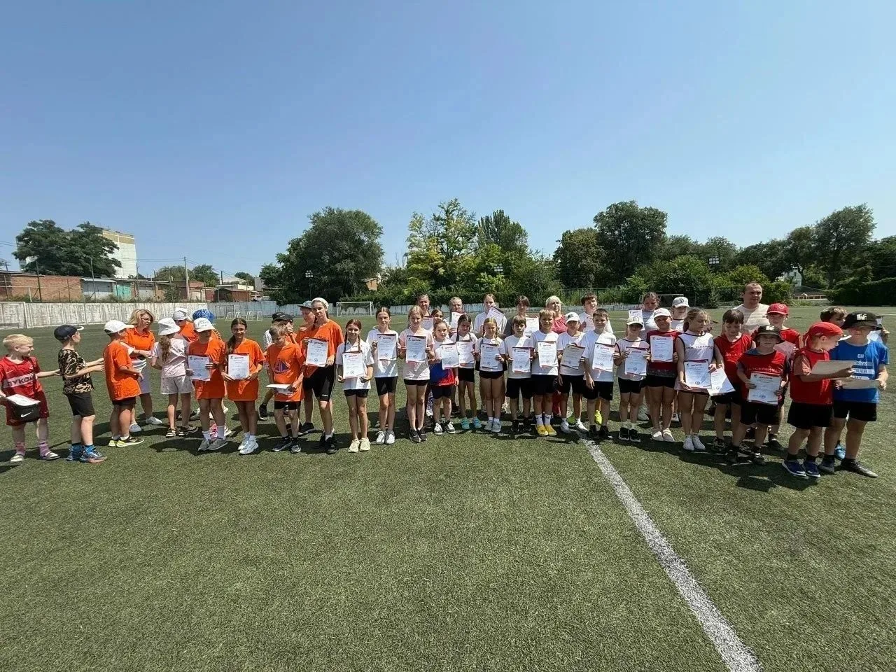 08.07.2026 прошла спартакиада для воспитанников пришкольных лагерей второй смены. Участники из общео