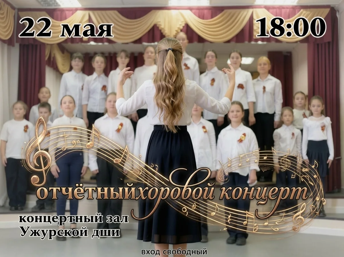 🎶 Отчетный хоровой концерт! 🎶 📅 Дата: 22 мая 🕕 Время: 18:00 🏫 Место: Концертный за...