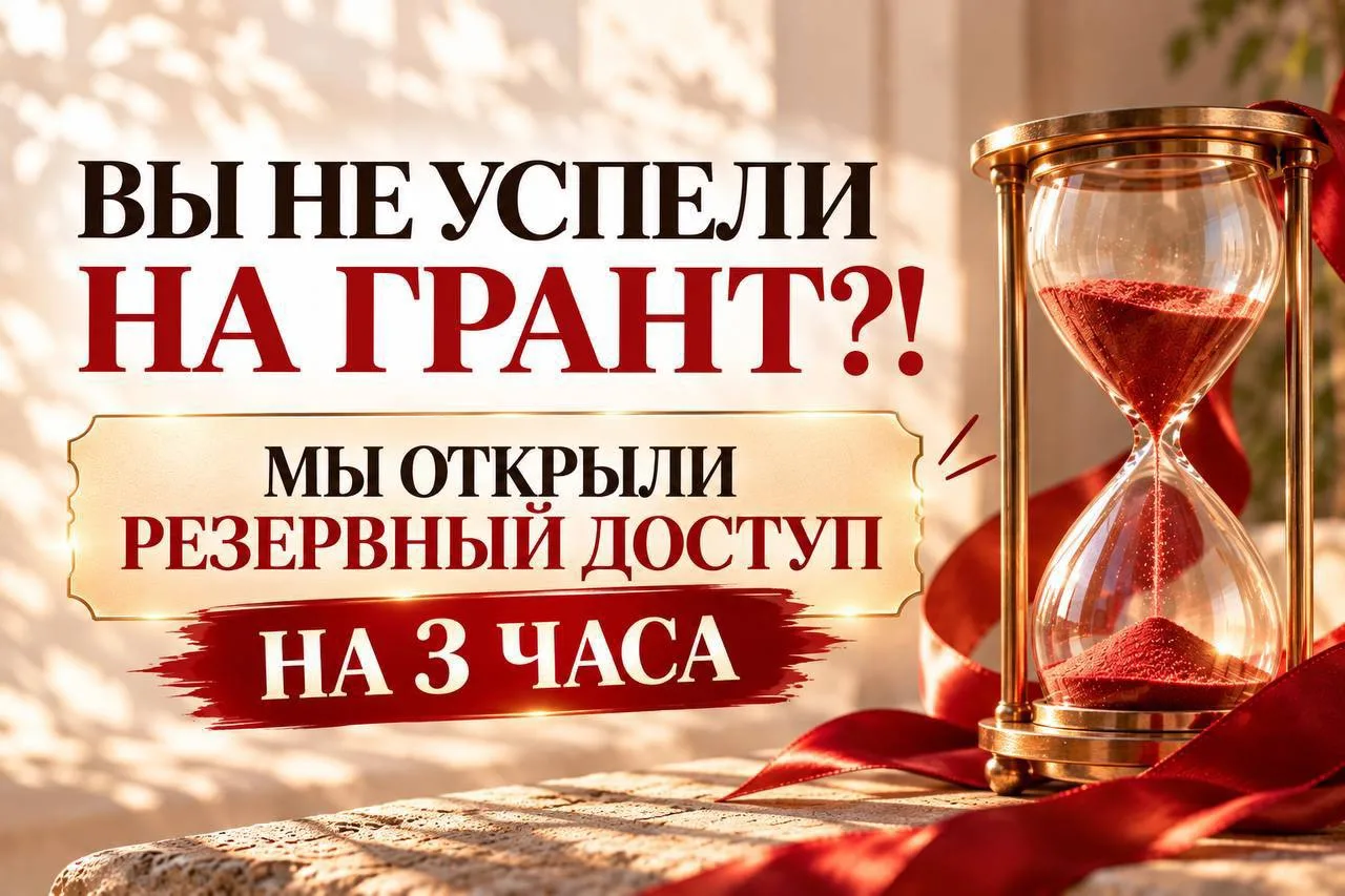 😱 Вы не успели на грант?! Мы открыли резервный доступ на 3 часа