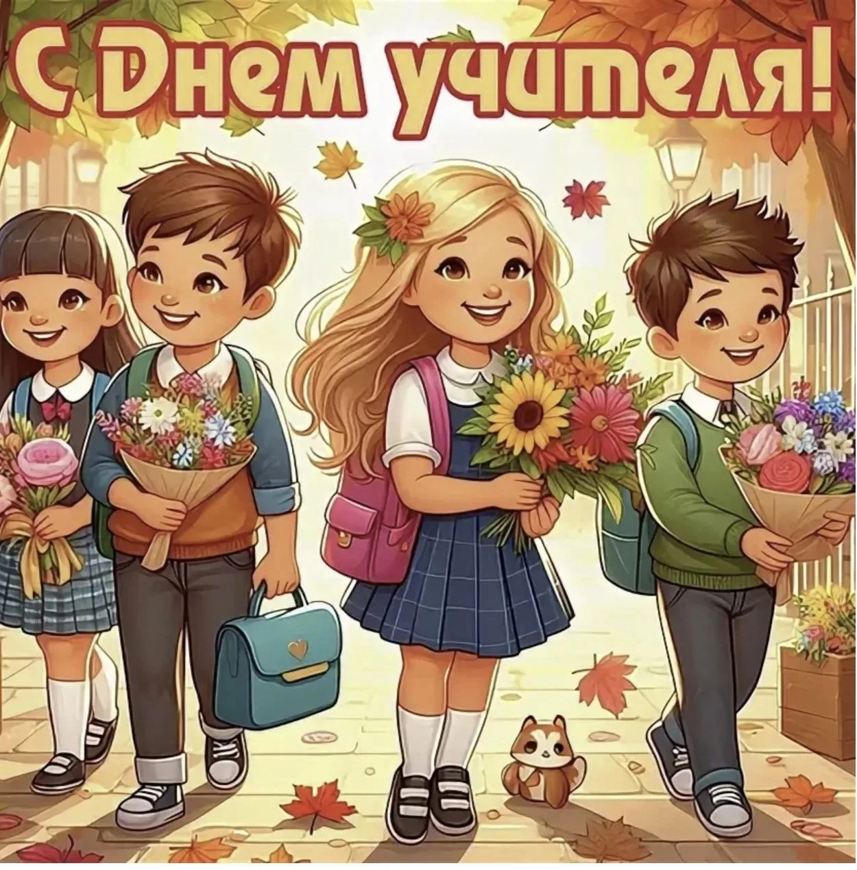 Вам тёплой осенью мы дарим поздравление!