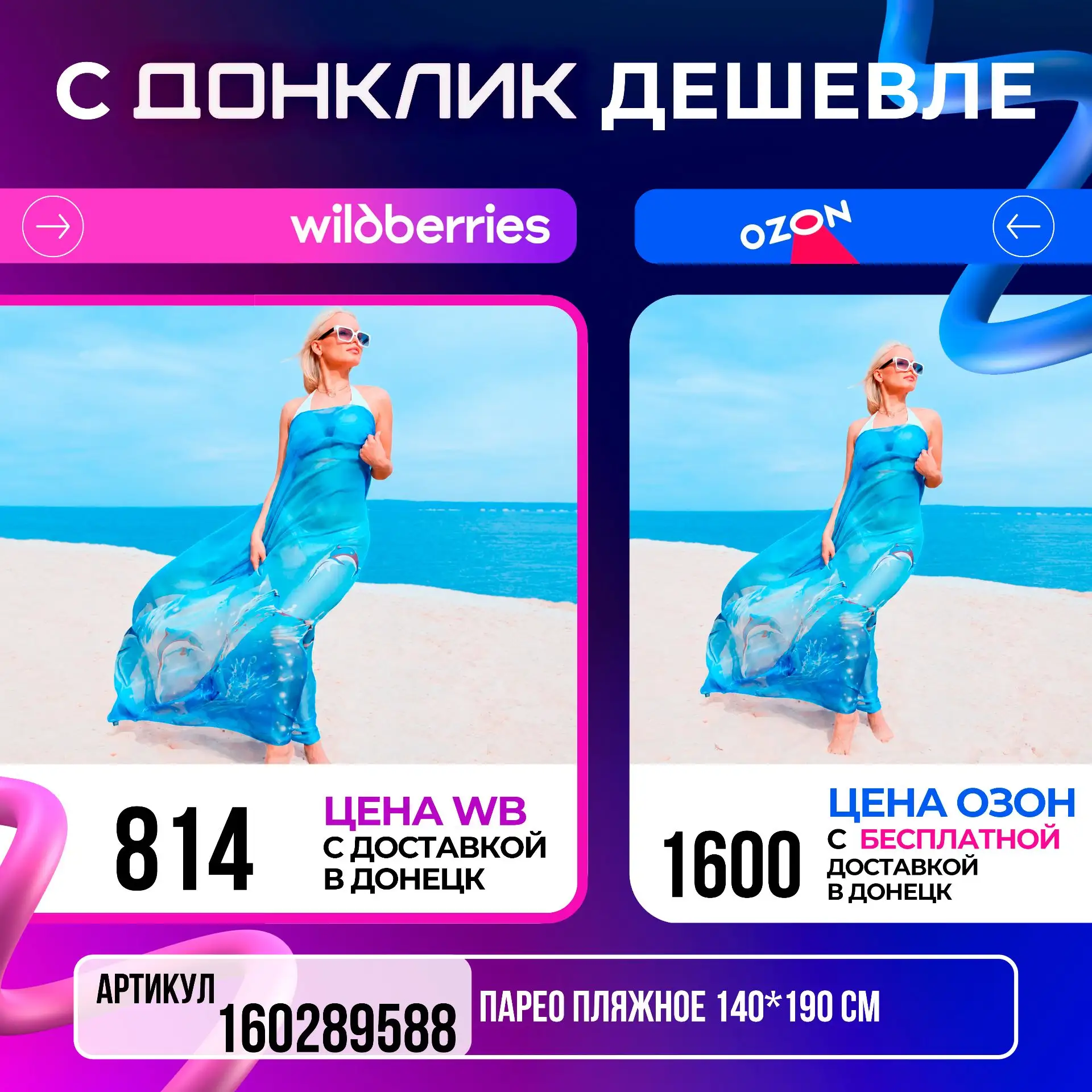 ☀️ Лёгкая и яркая накидка, которая преобразит пляжный образ и защитит кожу от солнца

🔥 Экономим с 