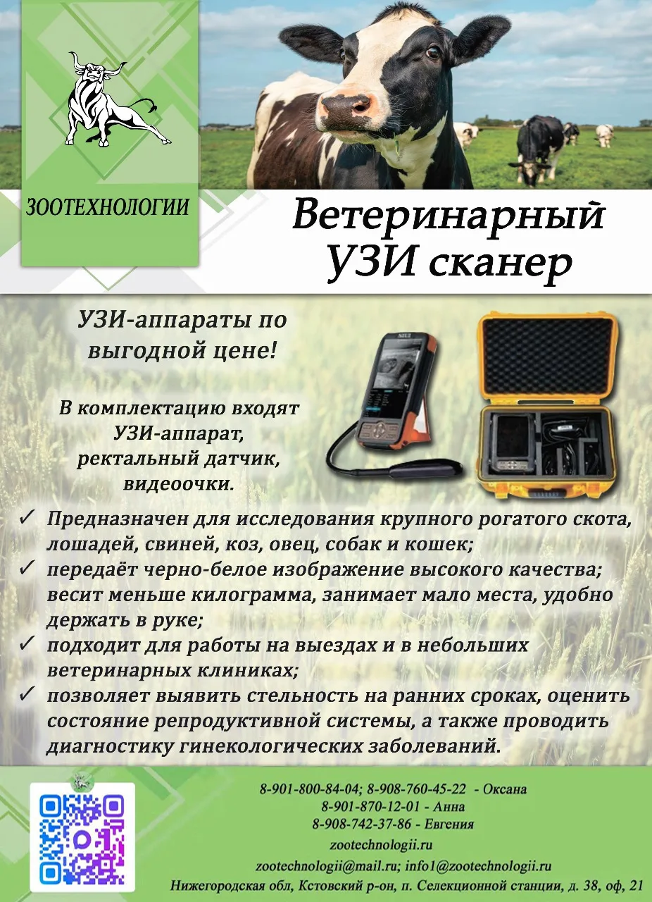 🐮 Ранняя диагностика стельности за 5 минут: портативный УЗИ-сканер для КРС — с видеооч...