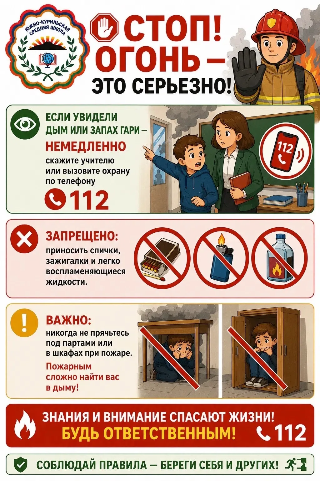Азбука безопасности в школе 🔐✨