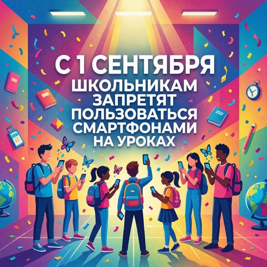 📵 С 1 сентября школьникам запретят пользоваться смартфонами на уроках