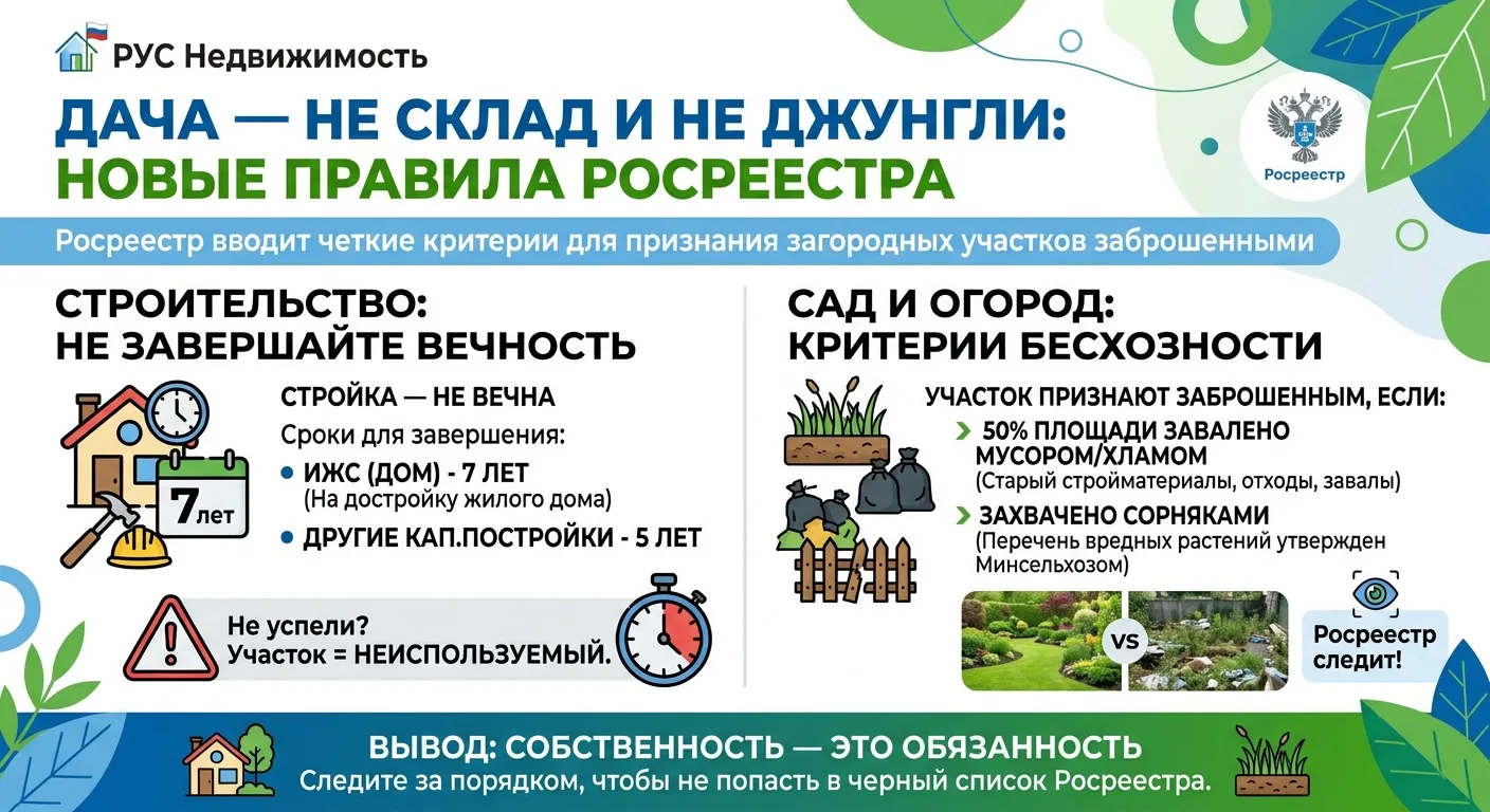 Дача — не склад и не джунгли: Росреестр вводит новые правила игры  Многие владельцы участков годами 