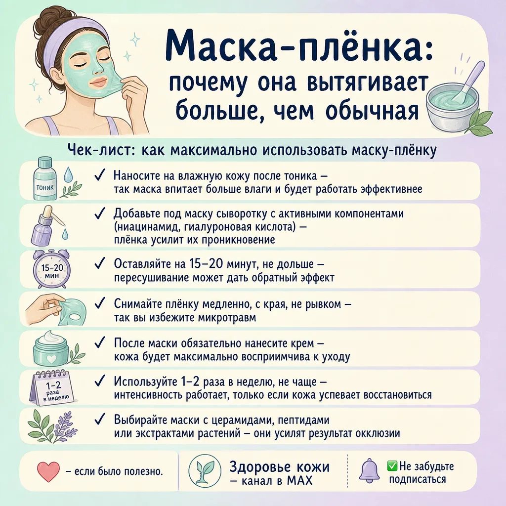 🎭 Маска-плёнка: почему она вытягивает больше, чем обычная