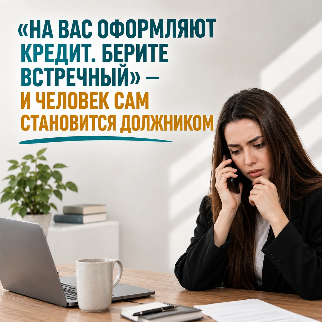 "НА ВАС ОФОРМЛЯЮТ КРЕДИТ. БЕРИТЕ ВСТРЕЧНЫЙ" И ЧЕЛОВЕК САМ СТАНОВИТСЯ ДОЛЖНИКОМ