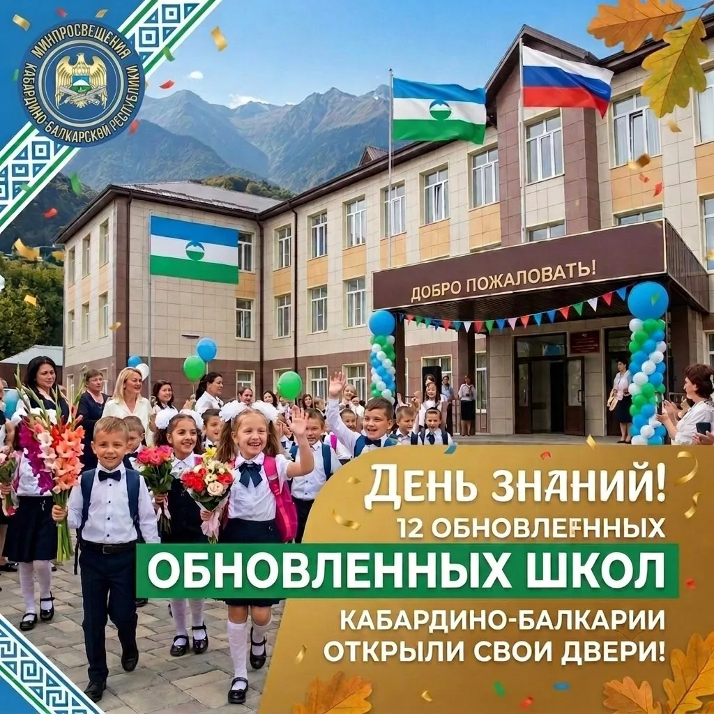 В праздничный день — День Государственности КБР и День знаний — замечательный подарок п...