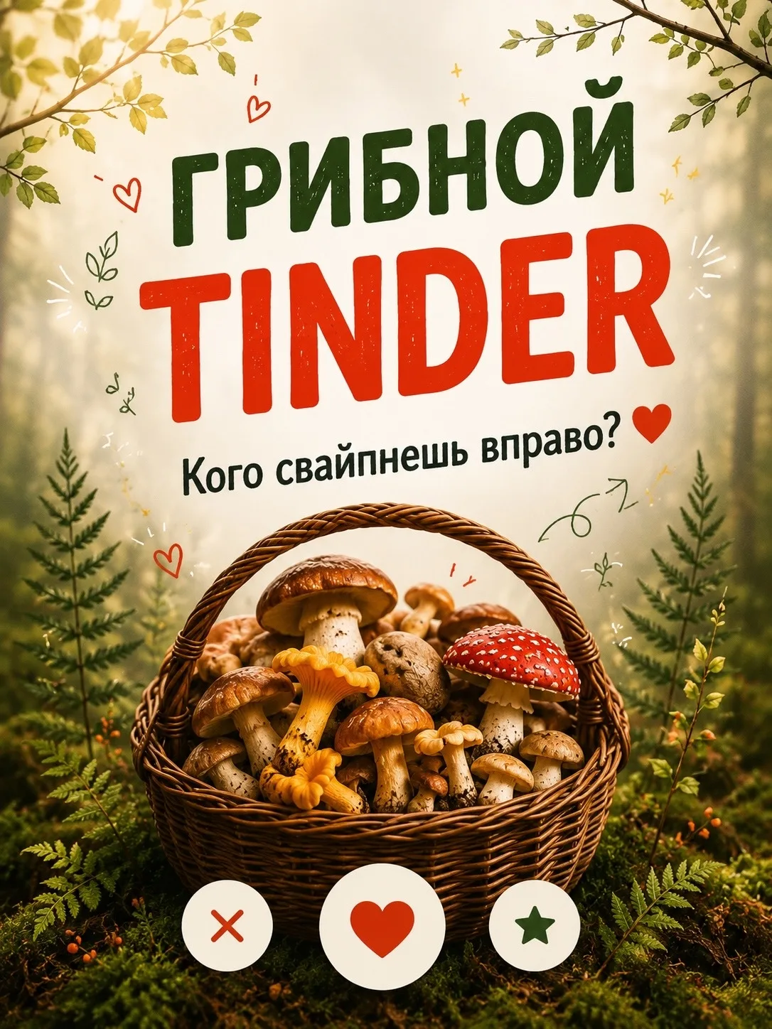А если бы грибы были в Tinder?😏