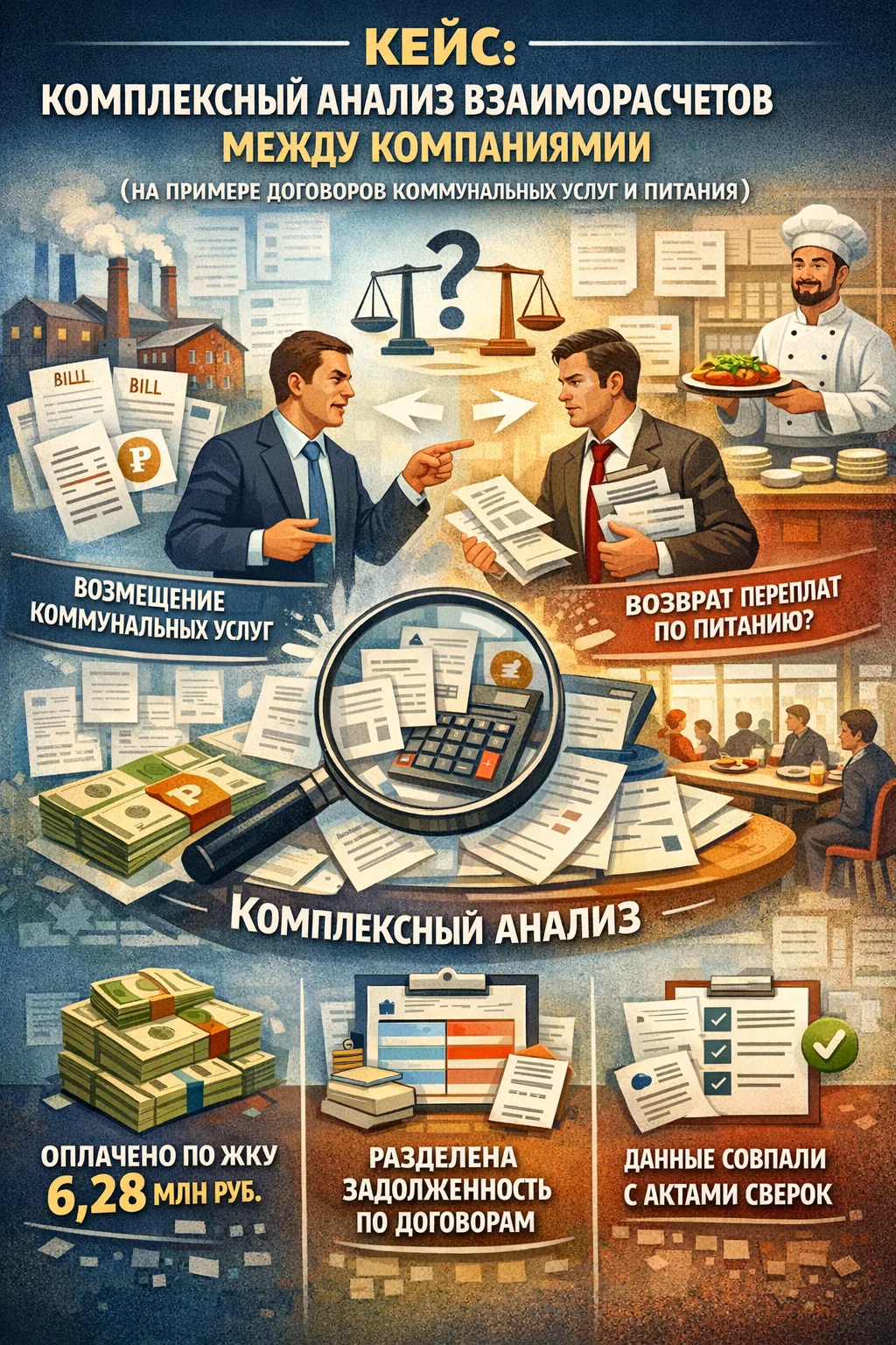 💼 КЕЙС: КОМПЛЕКСНЫЙ АНАЛИЗ ВЗАИМОРАСЧЕТОВ МЕЖДУ КОМПАНИЯМИ (НА ПРИМЕРЕ ДОГОВОРОВ КОММУ...