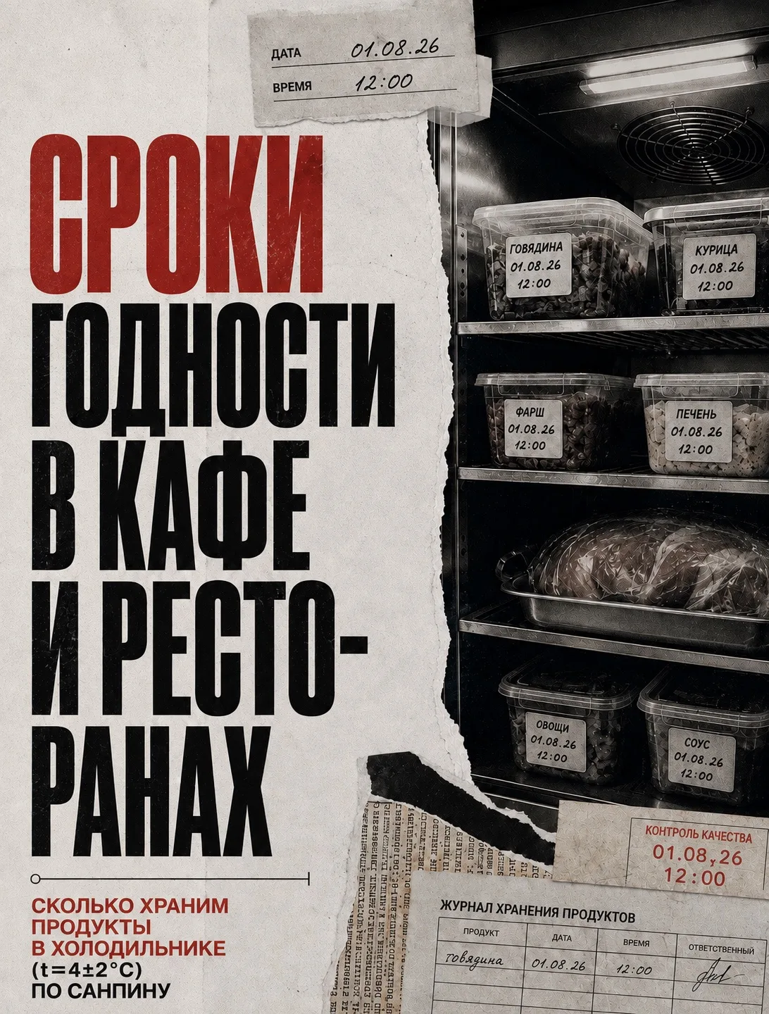 Полная инфа (по СанПиНу) по срокам годности в кафе/ресторанах ТУТ 👈