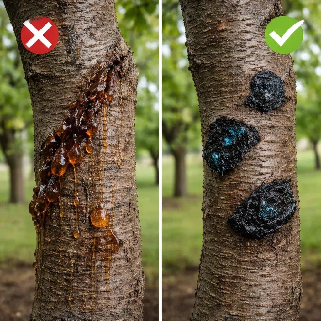 🍒 ПОЧЕМУ ВИШНЯ "ПЛАЧЕТ" КАМЕДЬЮ
Многие видят на коре вишни прозрачные капли смолы и не придают знач