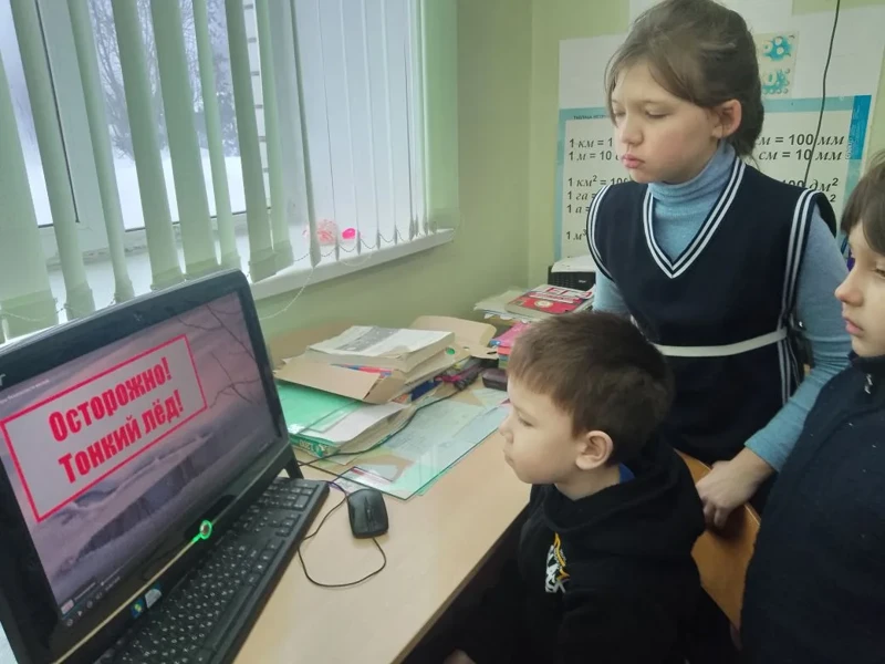 Перед наступающим потеплением классный руководитель 1-4 классов во время классного часа провела бесе