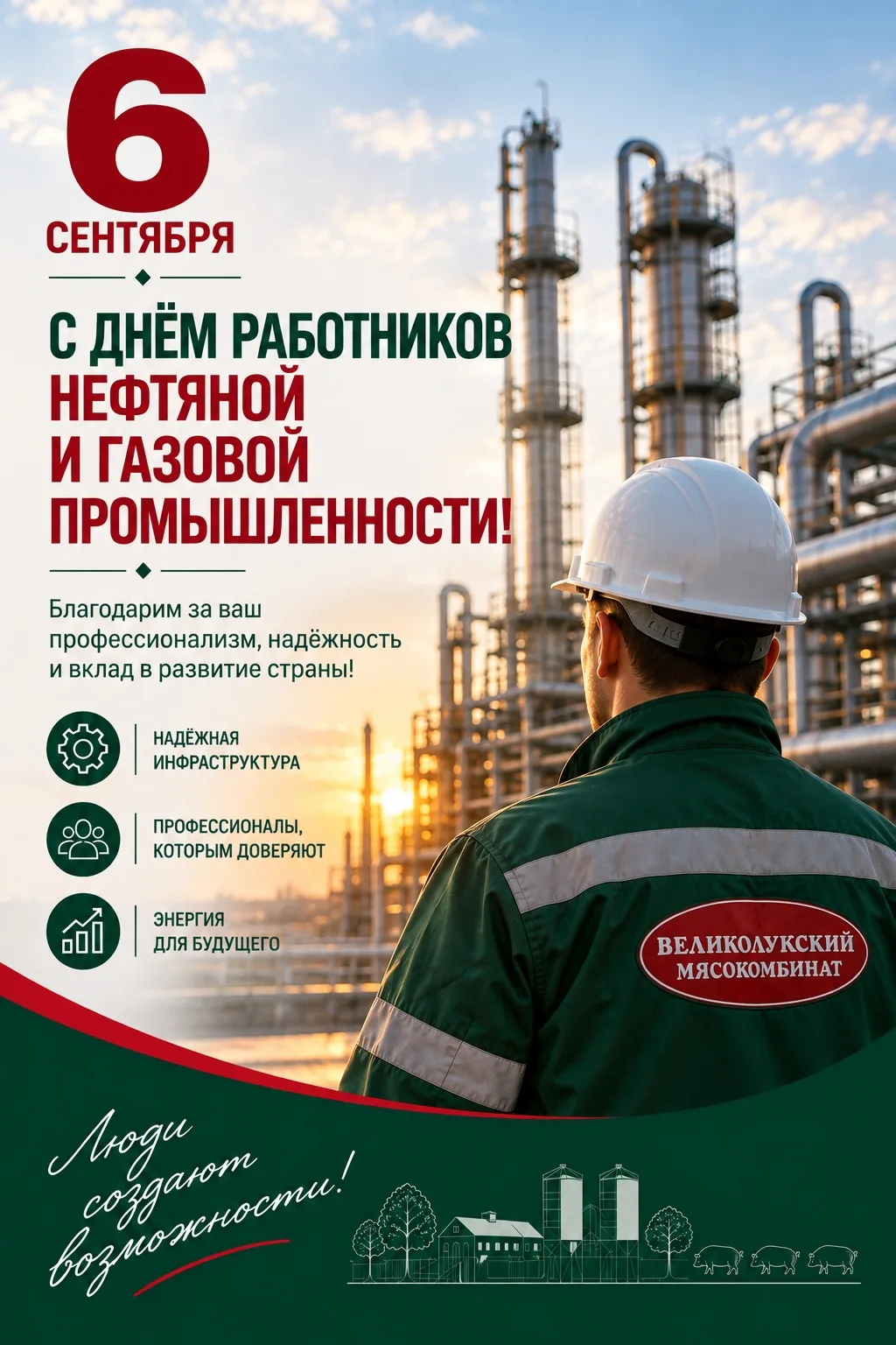 6 сентября — День работников нефтяной и газовой промышленности!