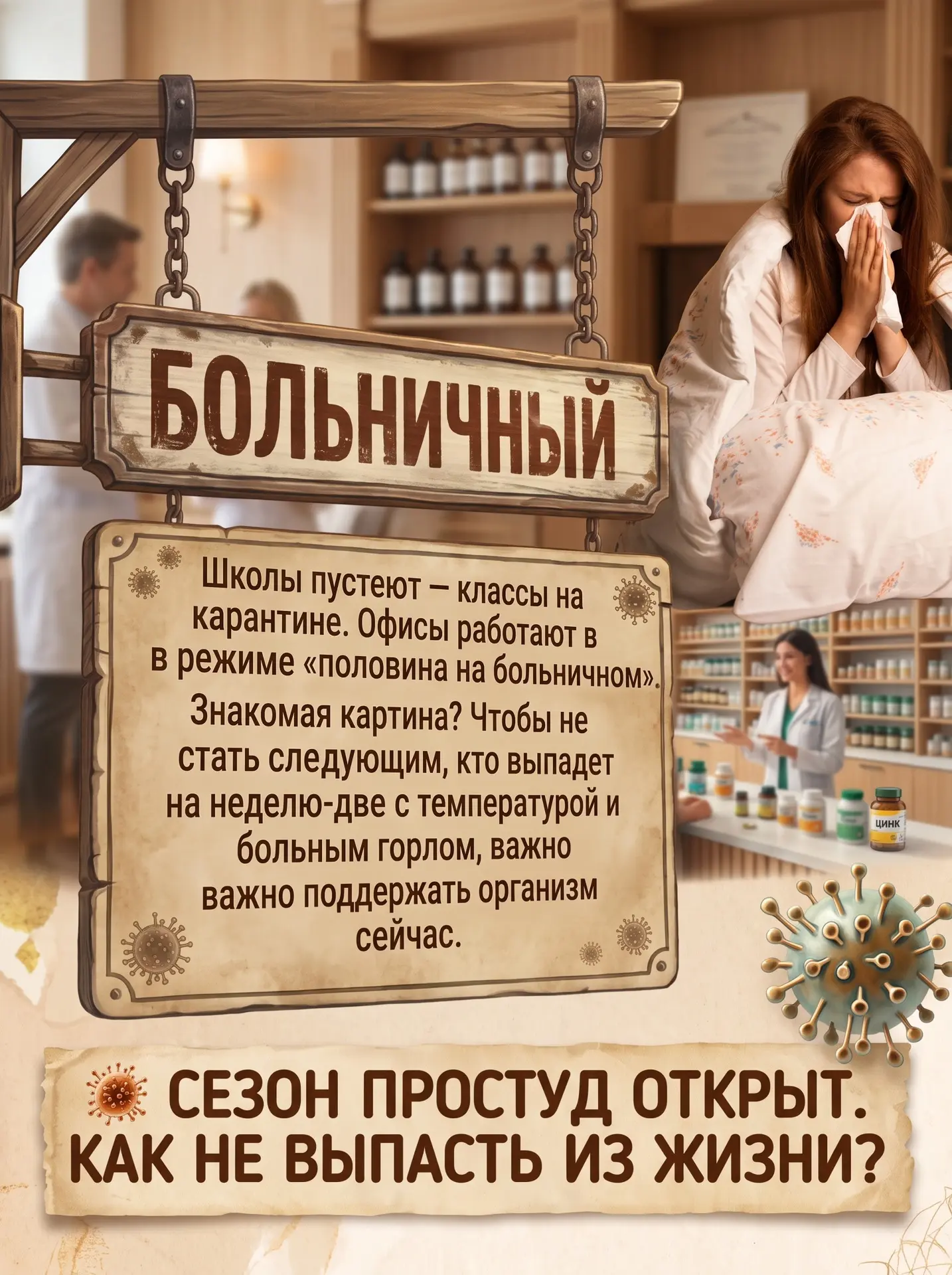 🛡️ Цинк - ваш союзник в сезон простуд