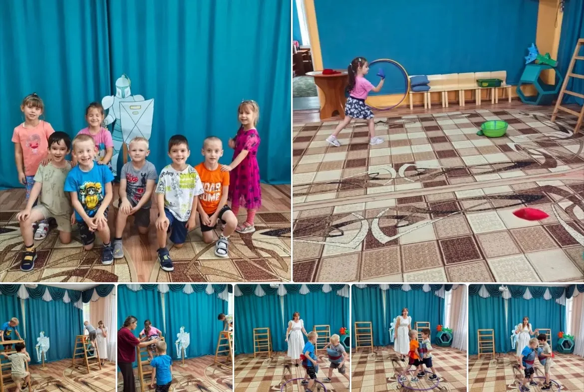 Сегодня в нашем детском саду прошёл настоящий: 👑" Рыцарский турнир " 👑