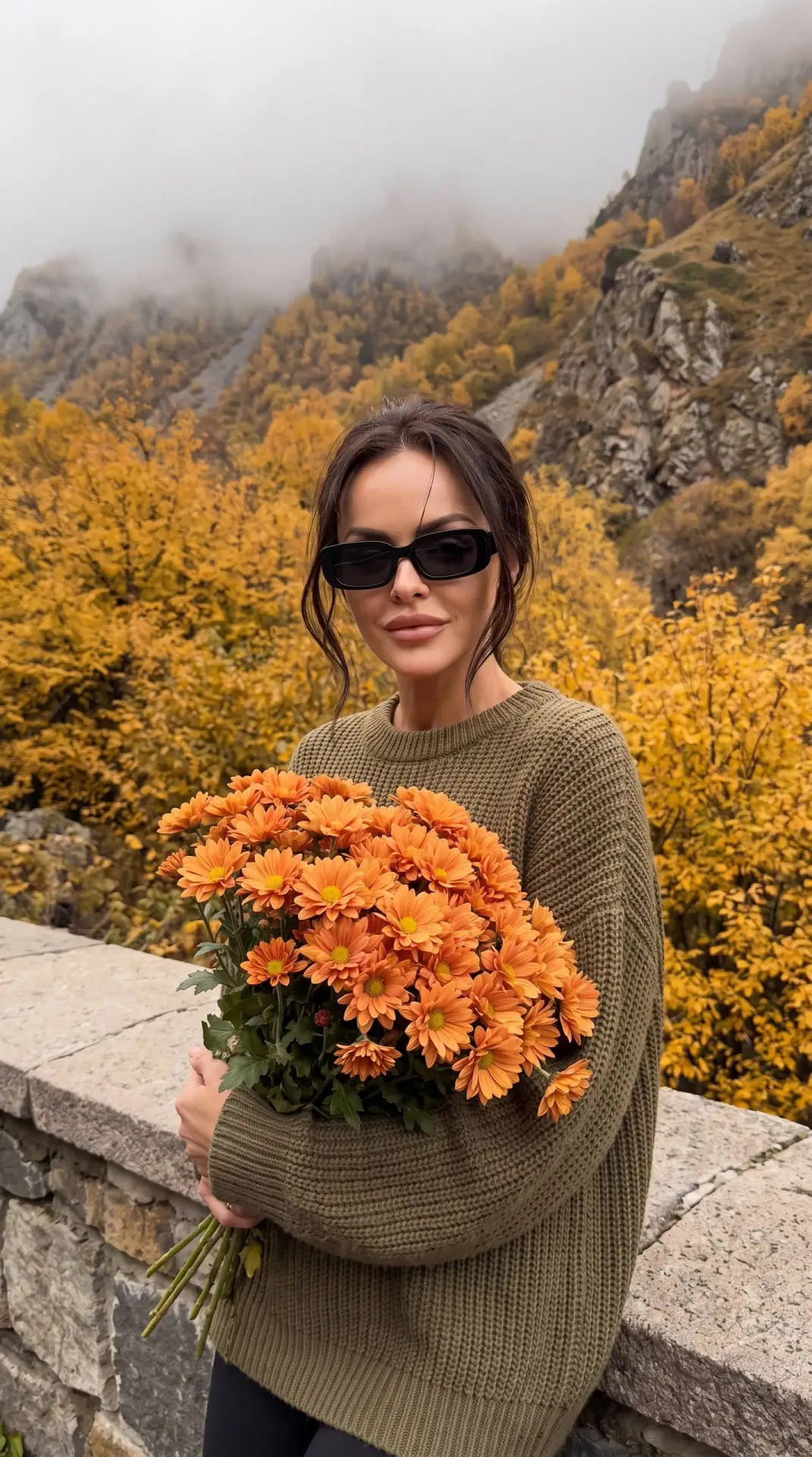💐 Осень в горах с букетом