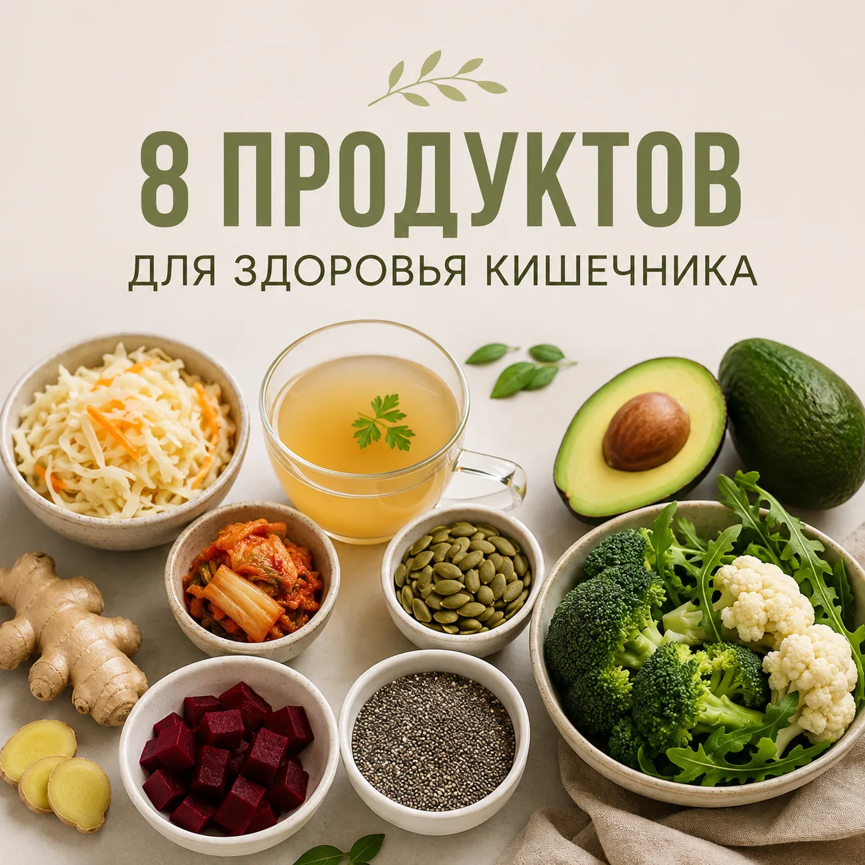 8 продуктов для здоровья кишечника 🥑