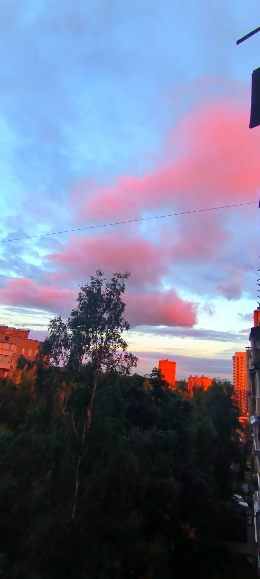 Очень необычный сегодня закат был