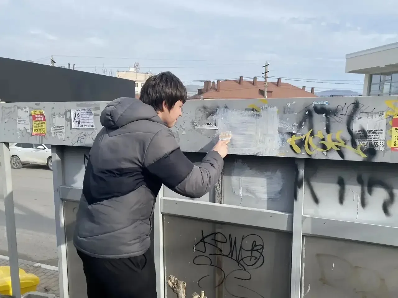 ВОЛОНТЕРСКИЙ ОТРЯД «КОД ЖИЗНИ»  🚫Провёл очередную акцию по закрашиванию пронаркотических надписей в 