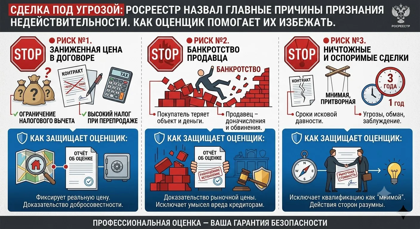 ⚖️ СДЕЛКА ПОД УГРОЗОЙ: РОСРЕЕСТР НАЗВАЛ ГЛАВНЫЕ ПРИЧИНЫ ПРИЗНАНИЯ НЕДЕЙСТВИТЕЛЬНОСТИ. К...