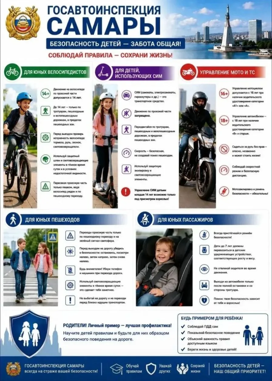 🚗Госавтоинспекция Самары напоминает о правилах!
