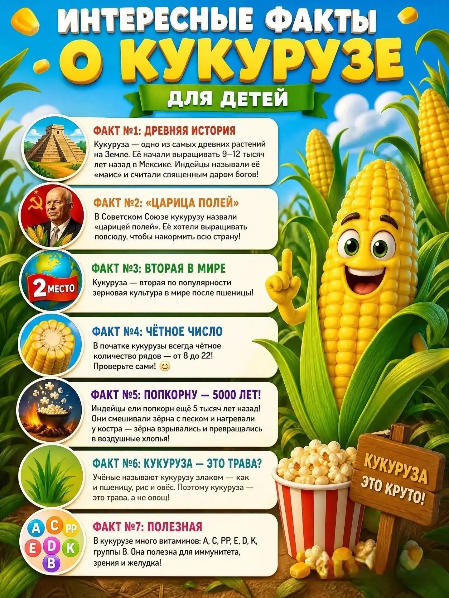 🌽 20 АВГУСТА — ДЕНЬ КУКУРУЗЫ!