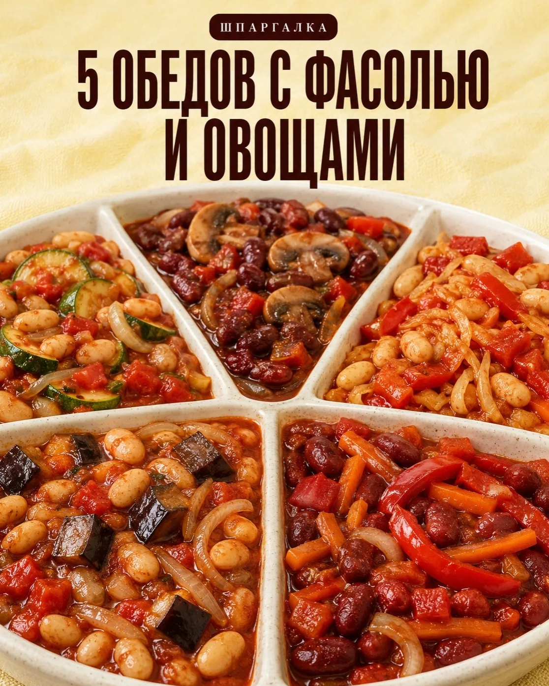 1️⃣ Белая фасоль с баклажаном 🍆