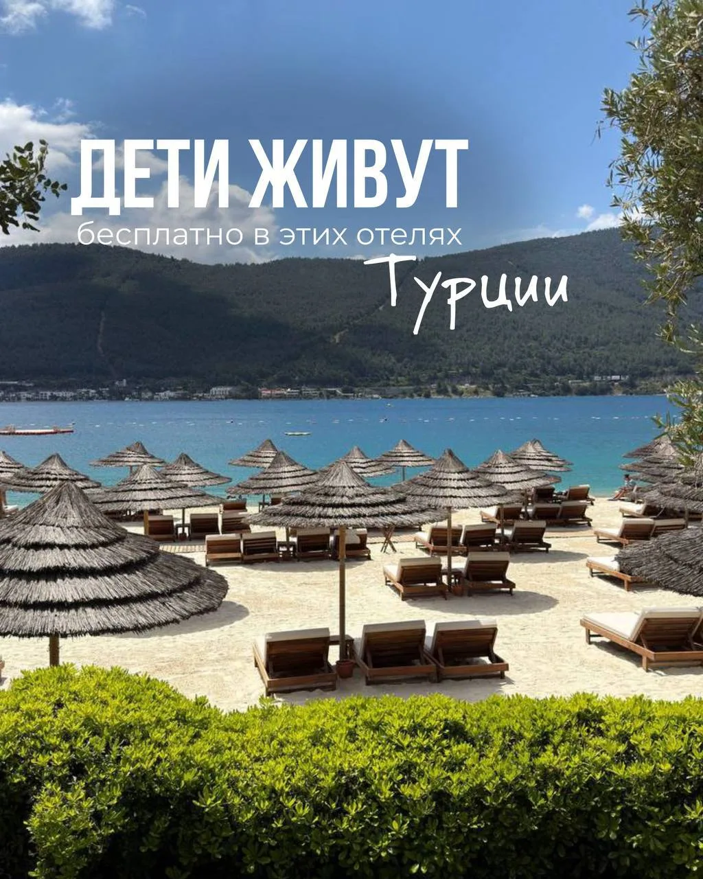 Планируете отпуск в Турцию с детьми? 

Тогда сохраняйте эти отели, где двое детей живут бесплатно🧒�