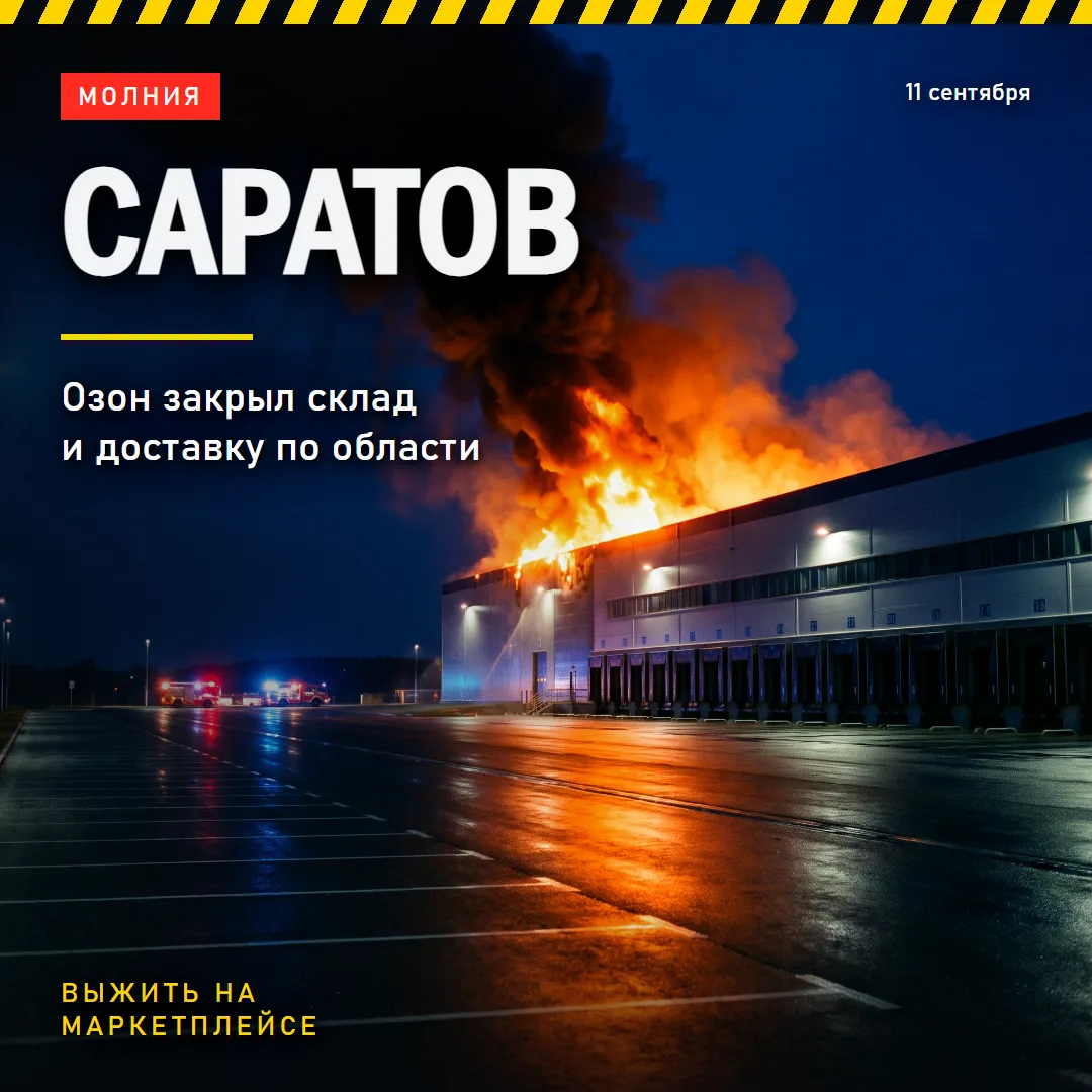САРАТОВ: ОЗОН ЗАКРЫЛ СКЛАД И ДОСТАВКУ ПО ОБЛАСТИ