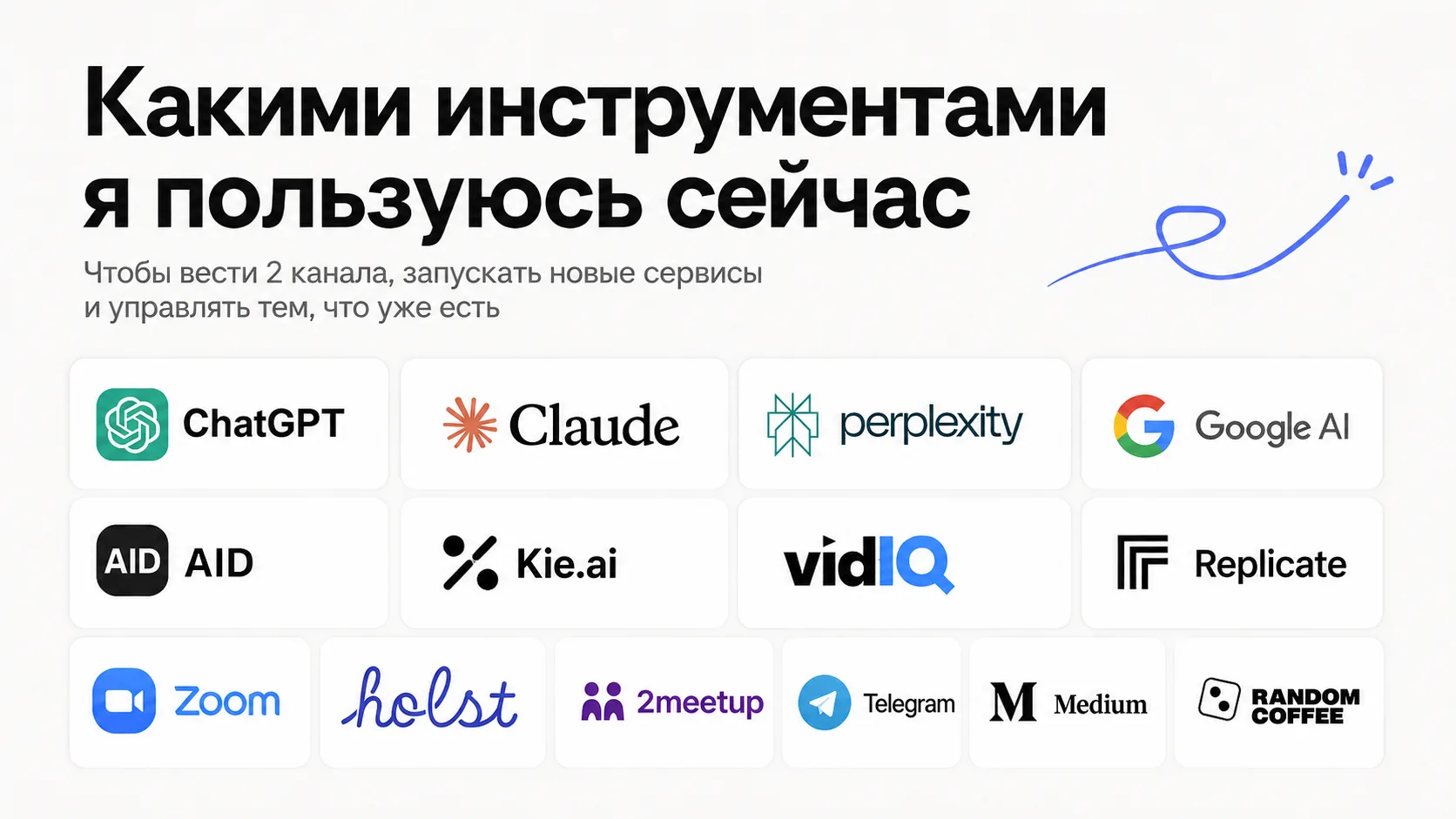Какими инструментами я пользуюсь сейчас, чтобы вести 2 канала, разрабатывать новые сервисы и управля