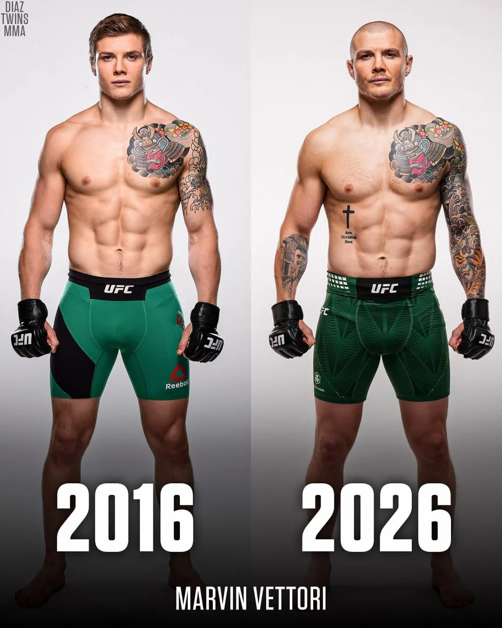 Участники UFC 332 тогда и сейчас.