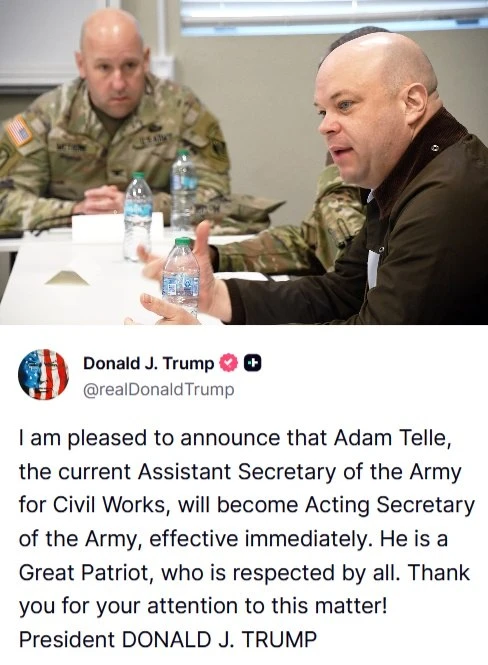 Трамп назначил Адама Телле и.о. министра армии США.