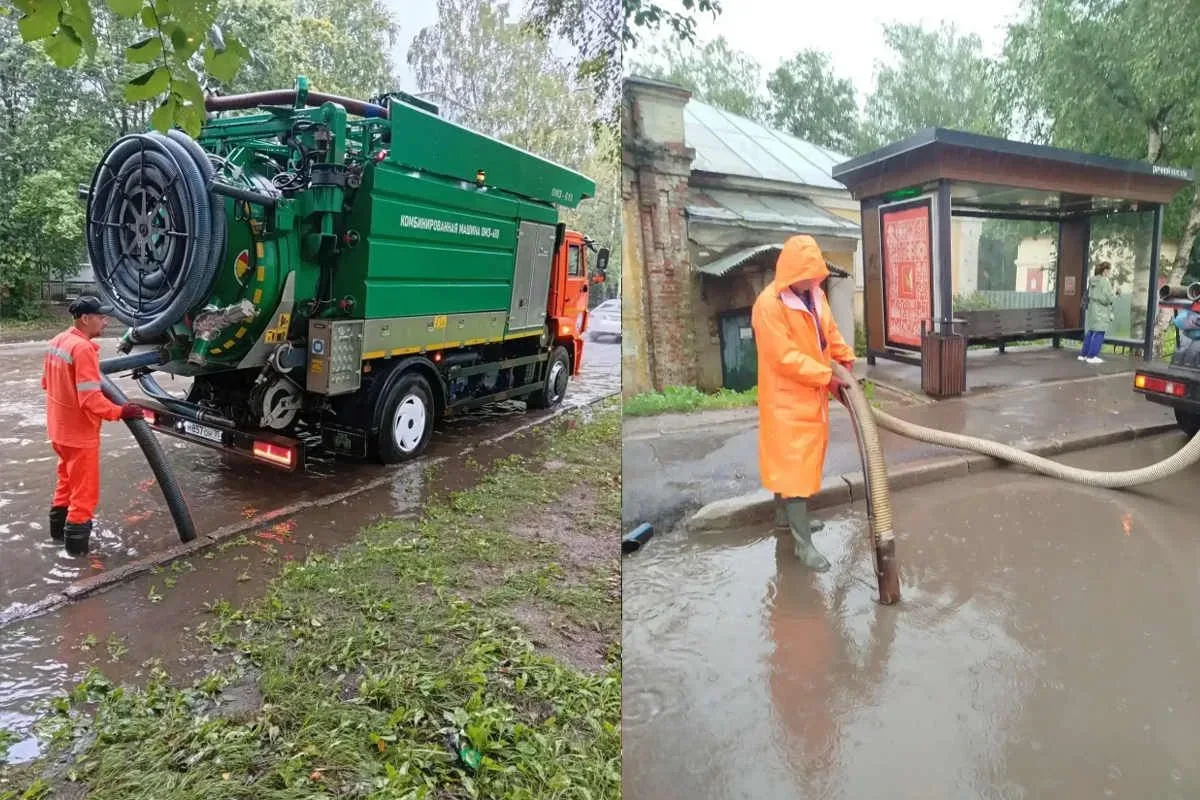 В Вологде приняты дополнительные меры для устранения подтоплений в связи с сильным дождём