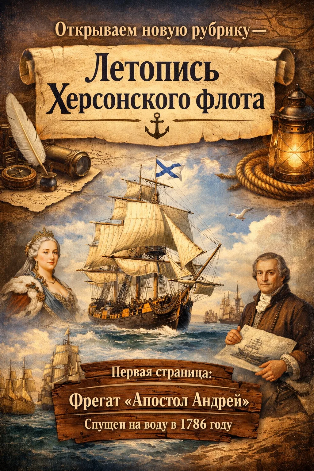 Открываем новую рубрику — «Летопись Херсонского флота» ⚓  История флота — это история людей, идей и 
